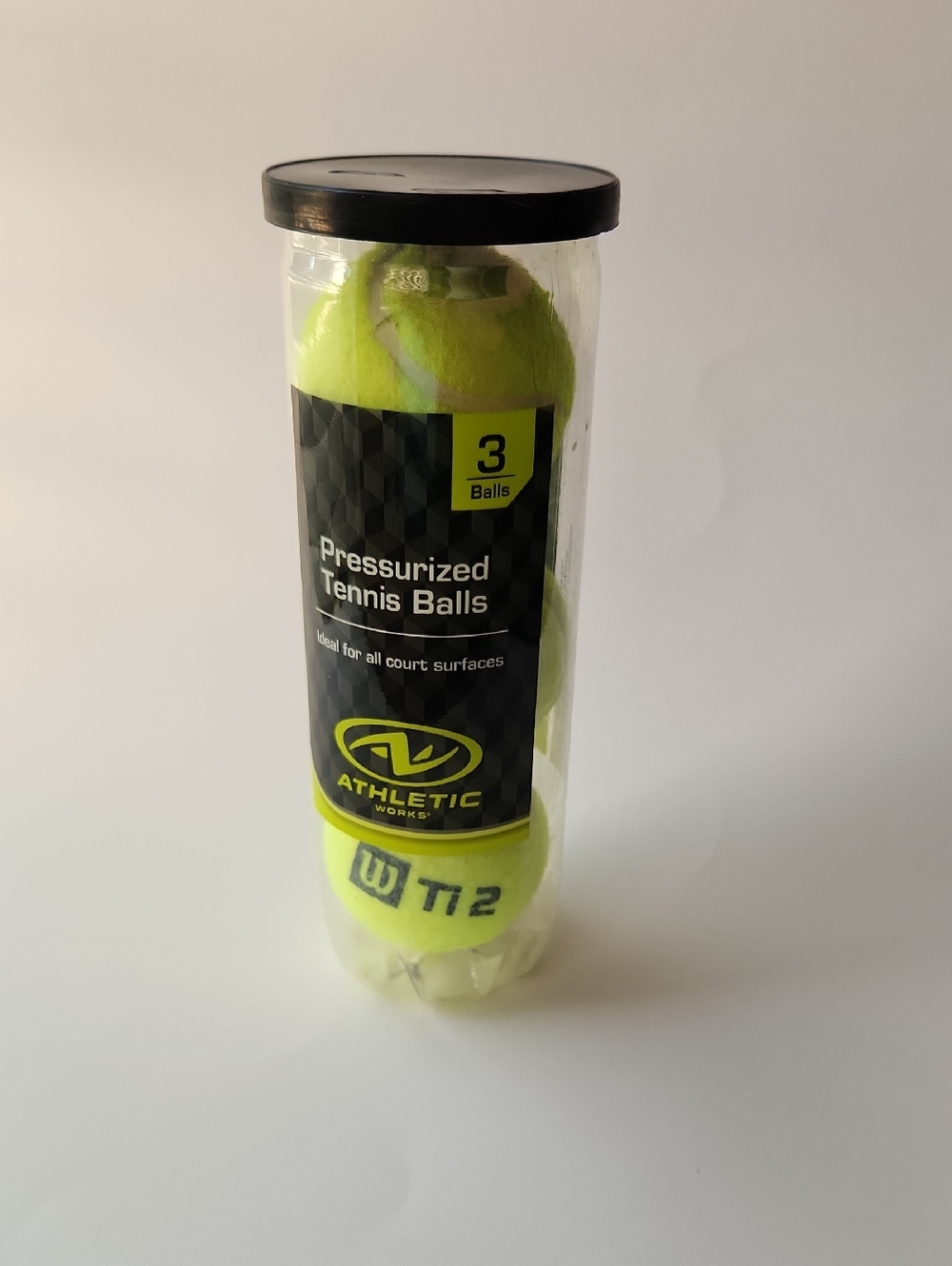 Athletic Works Tennis Balls - Bright Yellow (3 Pack)